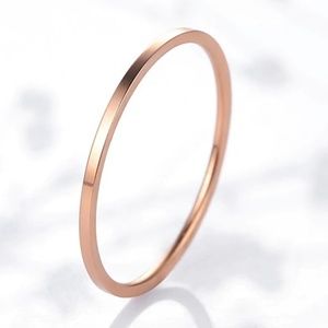 Rose Gold Thin Dainty 1.5 MM Ring